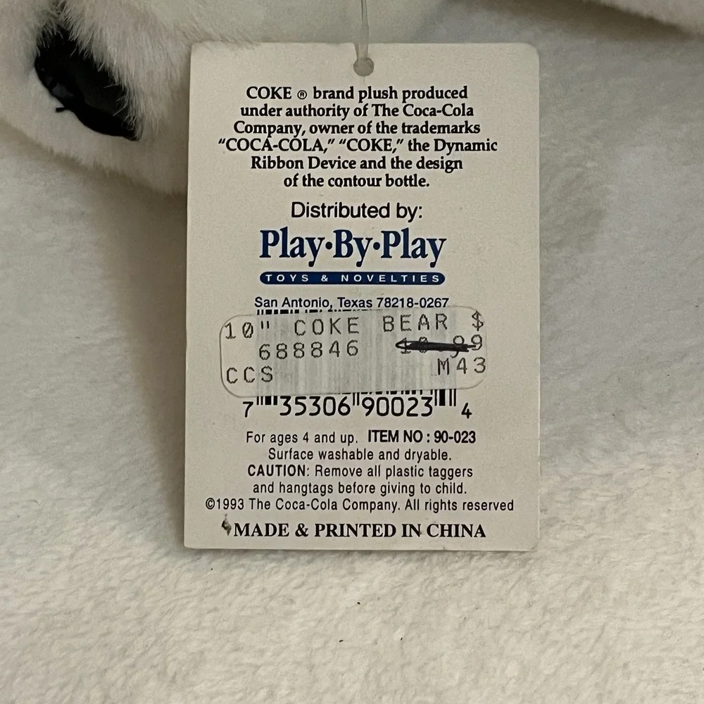 Coca Cola‎ Plush Collection White Plush 10